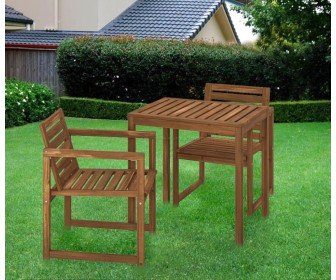 Set mobilier de gradina Ikea Nammaro 2 scaune 75 cm (Maro Deschis Vopsit)