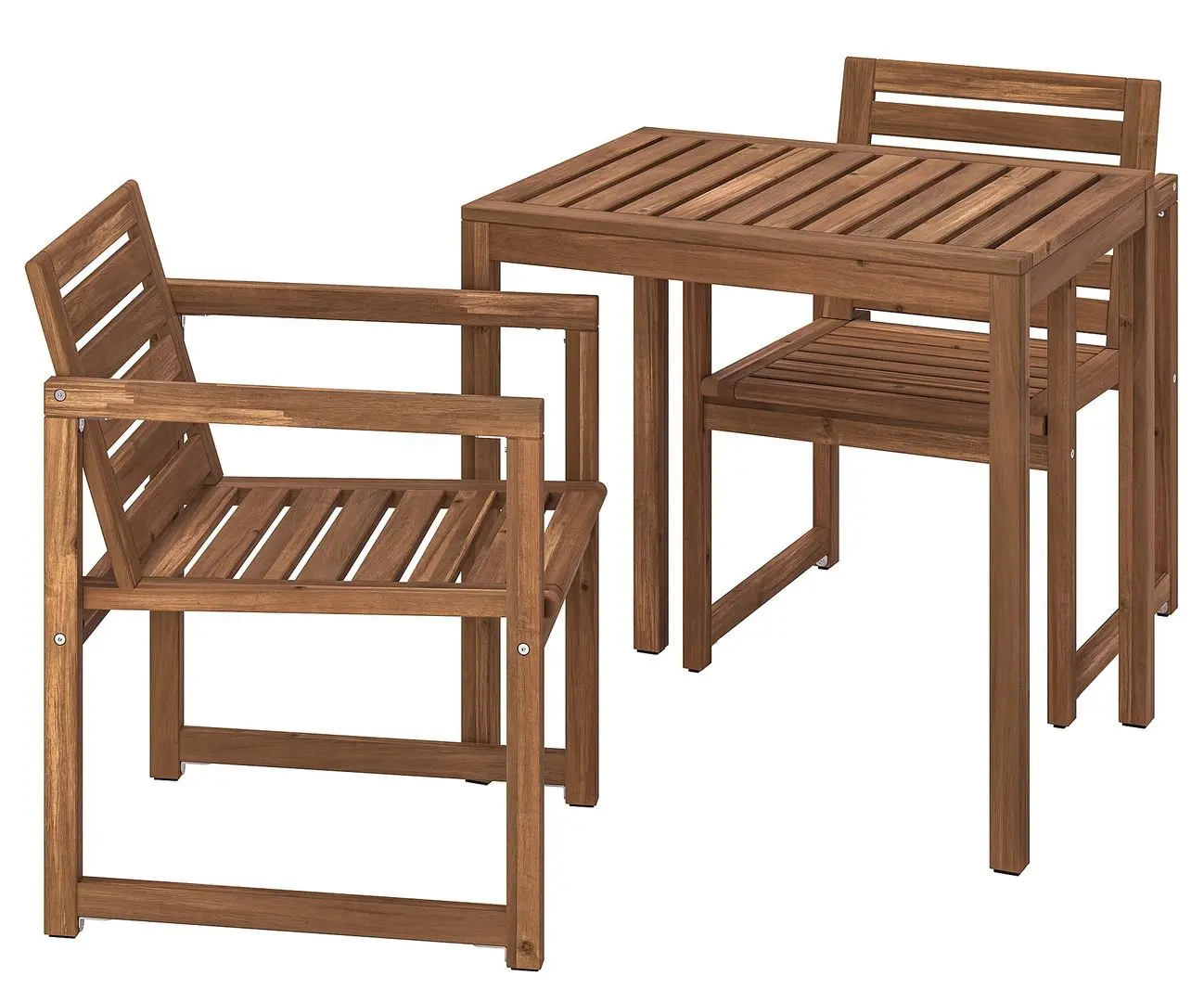 Set mobilier de gradina Ikea Nammaro 2 scaune 75 cm (Maro Deschis Vopsit)