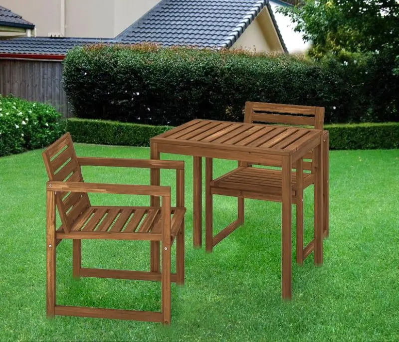 Set mobilier de gradina Ikea Nammaro 2 scaune 75 cm (Maro Deschis Vopsit)