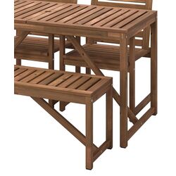 Set mobilier de gradina Ikea Nammaro 2 scaune/banca 140cm (Maro Deschis Vopsit) Thumb