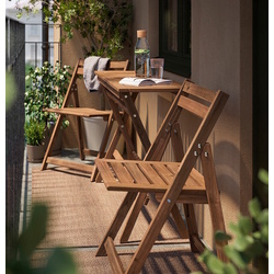 Set mobilier de gradina Ikea Nammaro 2 scaune/pliante 108x37 (Maro deschis) Thumb