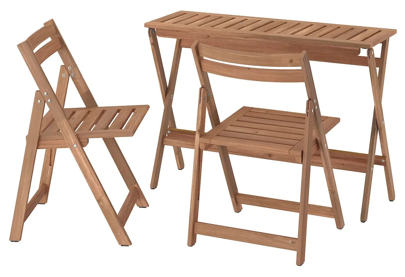 Set mobilier de gradina Ikea Nammaro 2 scaune/pliante 108x37 (Maro deschis)