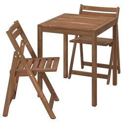 Set mobilier de gradina Ikea Nammaro 2 scaune (Maro Deschis Vopsitj) Thumb