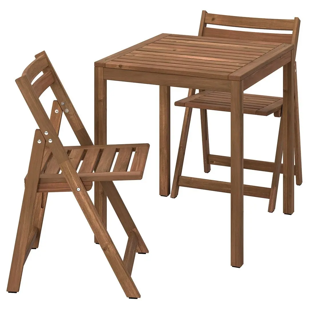Set mobilier de gradina Ikea Nammaro 2 scaune (Maro Deschis Vopsitj)