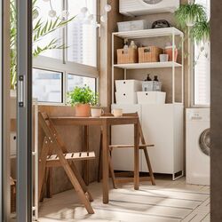 Set mobilier de gradina Ikea Nammaro 2 scaune (Maro Deschis Vopsitj) Thumb