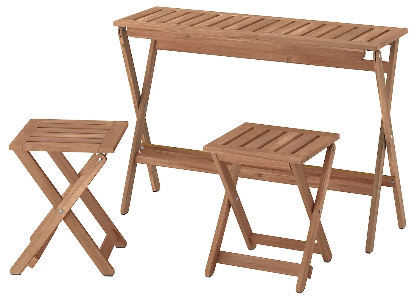 Set mobilier de gradina Ikea Nammaro 2 taburete 108x37 (Maro deschis)