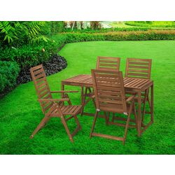 Set mobilier de gradina Ikea Nammaro 4 scaune pliante 140cm (Maro Deschis Vopsit)