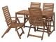 Set mobilier de gradina Ikea Nammaro 4 scaune pliante 140cm (Maro Deschis Vopsit)