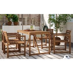 Set mobilier de gradina Ikea Nammaro 4 scaune 140cm (Maro Deschis Vopsit)