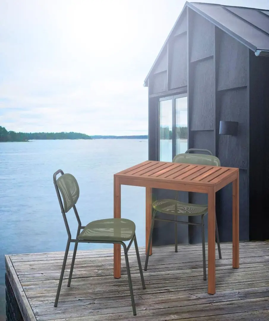 Set mobilier de gradina Ikea Nammaro/Ensholm 2 scaune 75cm (Maro Deschis/Verde)