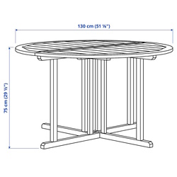Set mobilier de gradina Ikea Nammaro/Froson/Duvholmen 130 (Maro deschis/Bej) Thumb