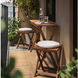 Set mobilier de gradina Ikea Nammaro/Froson/Duvholmen 2 taburete (Maro deschis/Bej) Thumb