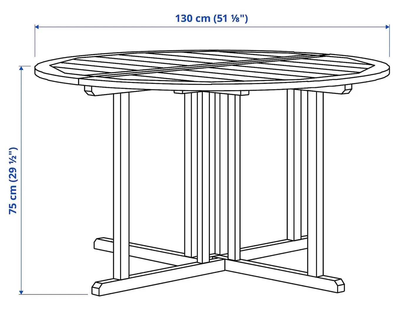Комплект садовой мебели Ikea Nammaro/Froson/Duvholmen с подлокотниками 130 (Светло-коричневый/Бежевый)