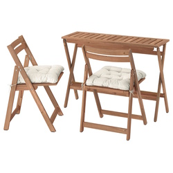 Set mobilier de gradina Ikea Nammaro/Kuddarna 108x37 (Maro deschis/Gri deschis-bej)