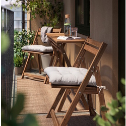 Set mobilier de gradina Ikea Nammaro/Kuddarna 108x37 (Maro deschis/Gri deschis-bej) Thumb