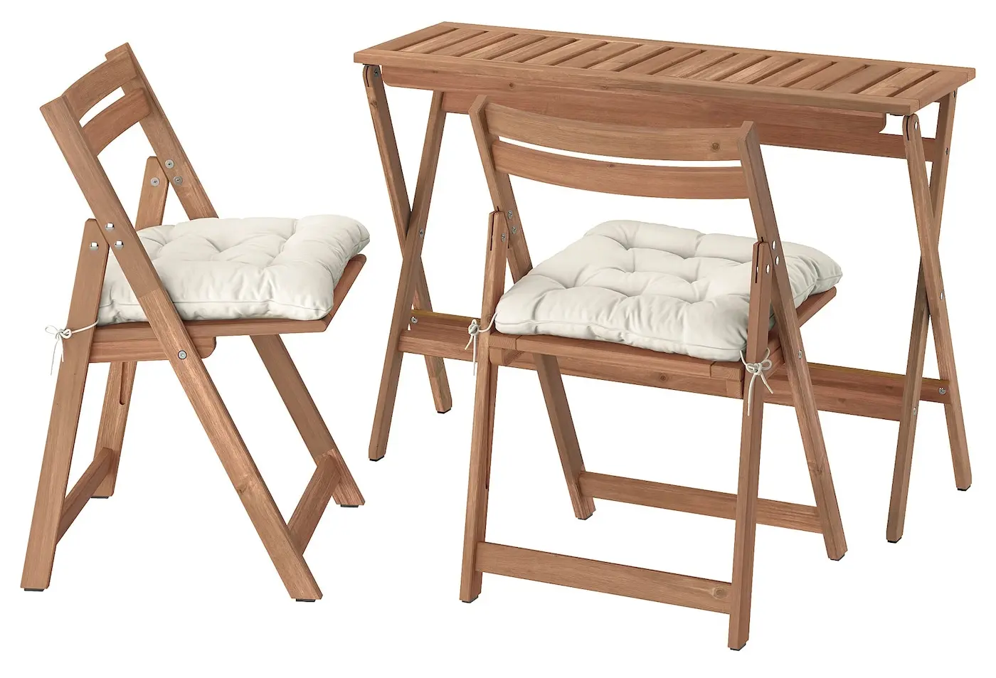 Set mobilier de gradina Ikea Nammaro/Kuddarna 108x37 (Maro deschis/Gri deschis-bej)
