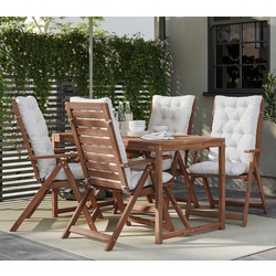 Set mobilier de gradina Ikea Nammaro/Kuddarna 140x75 (Maro deschis/Gri deschis-bej)