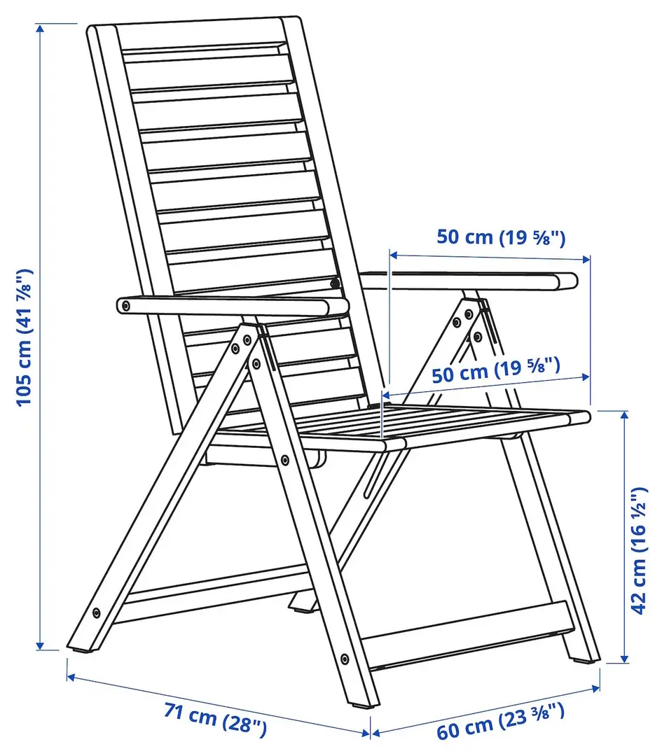 Set mobilier de gradina Ikea Nammaro/Kuddarna 140x75 (Maro deschis/Gri deschis-bej)