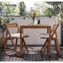 Set mobilier de gradina Ikea Nammaro/Kuddarna 75x63 (Maro deschis/Gri deschis-bej)