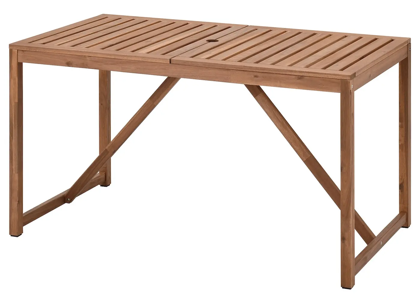 Set mobilier de gradina Ikea Nammaro/Kuddarna cu brate 140x75 (Maro deschis/Gri deschis-bej)