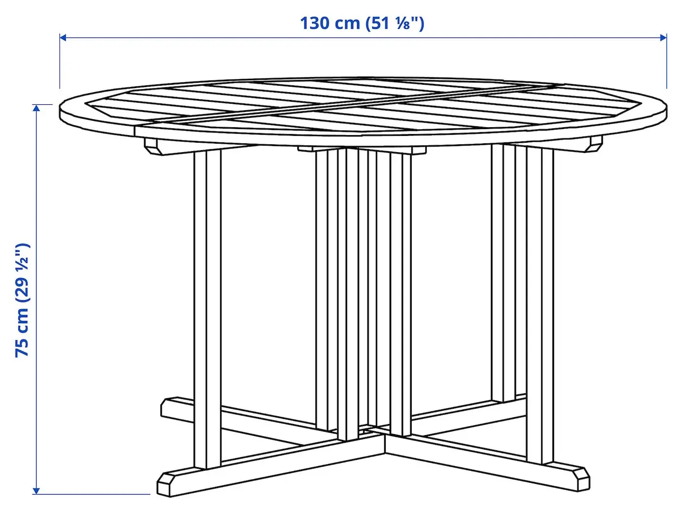 Set mobilier de gradina Ikea Nammaro cu brate 130 (Maro deschis) - 5