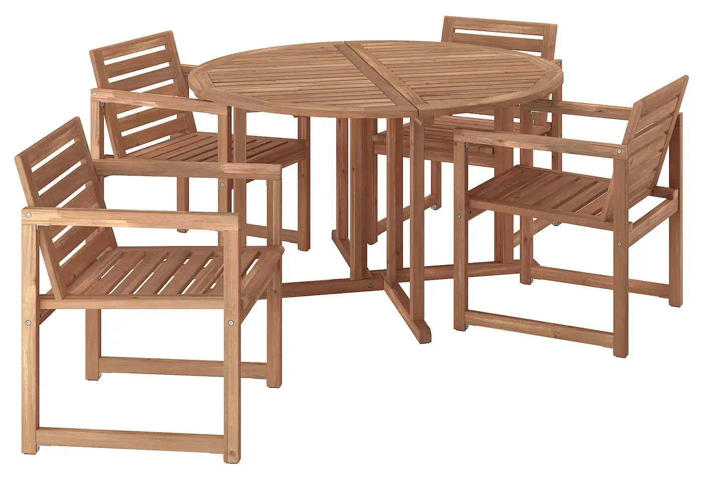 Set mobilier de gradina Ikea Nammaro cu brate 130 (Maro deschis)