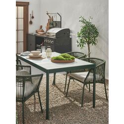 Set mobilier de gradina Ikea Segeron/Froson/Duvholmen 1+4+brate 147cm (Verde inchis/Bej) Thumb