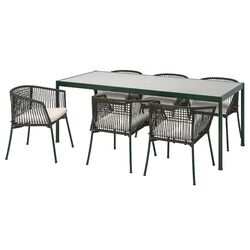 Комплект садовой мебели Ikea Segeron/Froson/Duvholmen 1+6+подлокотники 212см (Темно-зеленый/Бежевый) Thumb