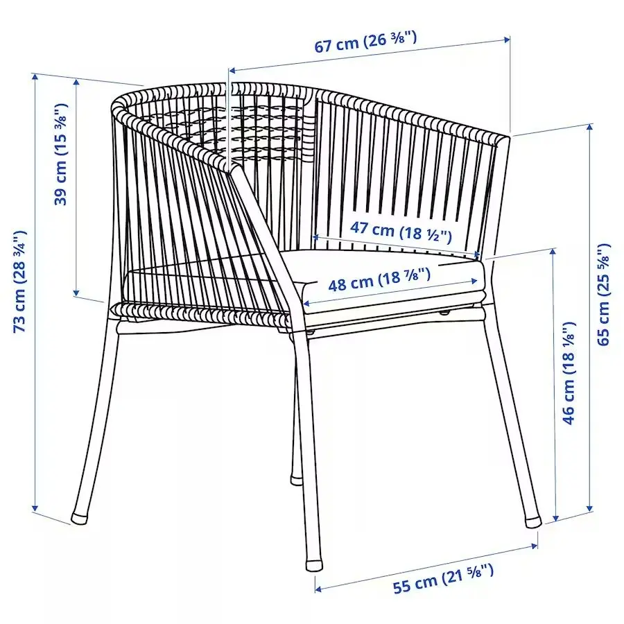 Комплект садовой мебели Ikea Segeron/Froson/Duvholmen 1+6+подлокотники 212см (Темно-зеленый/Бежевый)