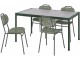 Set mobilier de gradina Ikea Segeron/Ensholm 91x147 Verde Inchis/Gri/Verde (1+4)