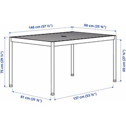 Set mobilier de gradina Ikea Segeron/Ensholm 91x147 Verde Inchis/Gri/Verde (1+4) Thumb