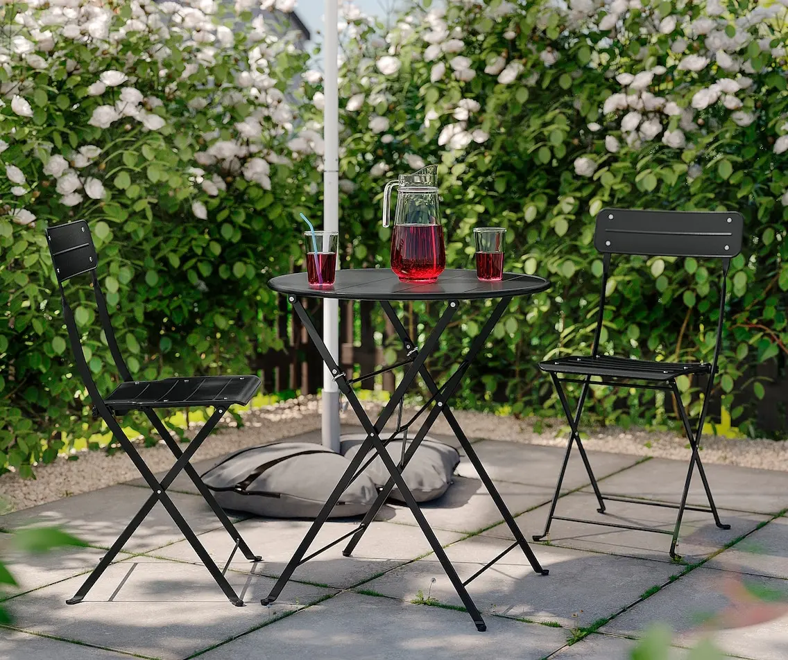 Set mobilier de gradina Ikea Sundso 2 scaune/pliante 65 (Antracit)