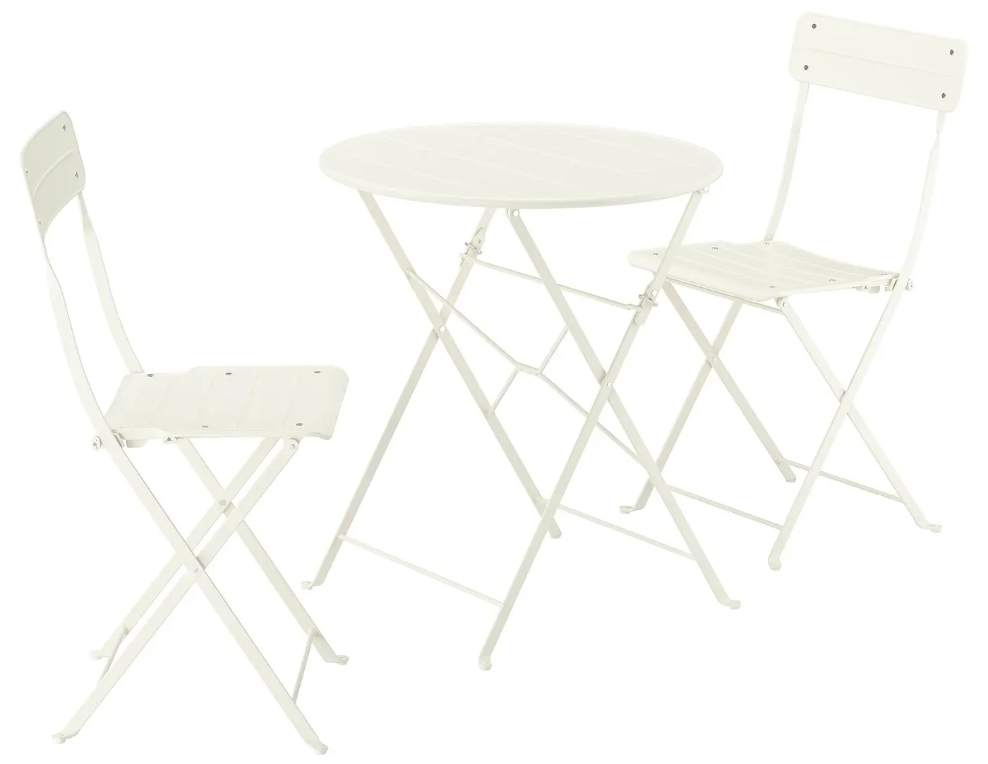 Set mobilier de gradina Ikea Sundso 2 scaune/pliante 65 (Alb murdar)