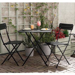 Комплект садовой мебели Ikea Sundso 2 стула/складные 65x65 (Антрацит) Thumb