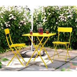 Комплект садовой мебели Ikea Sundso 2 стула/складные 65x65 (Неоновый желтый)