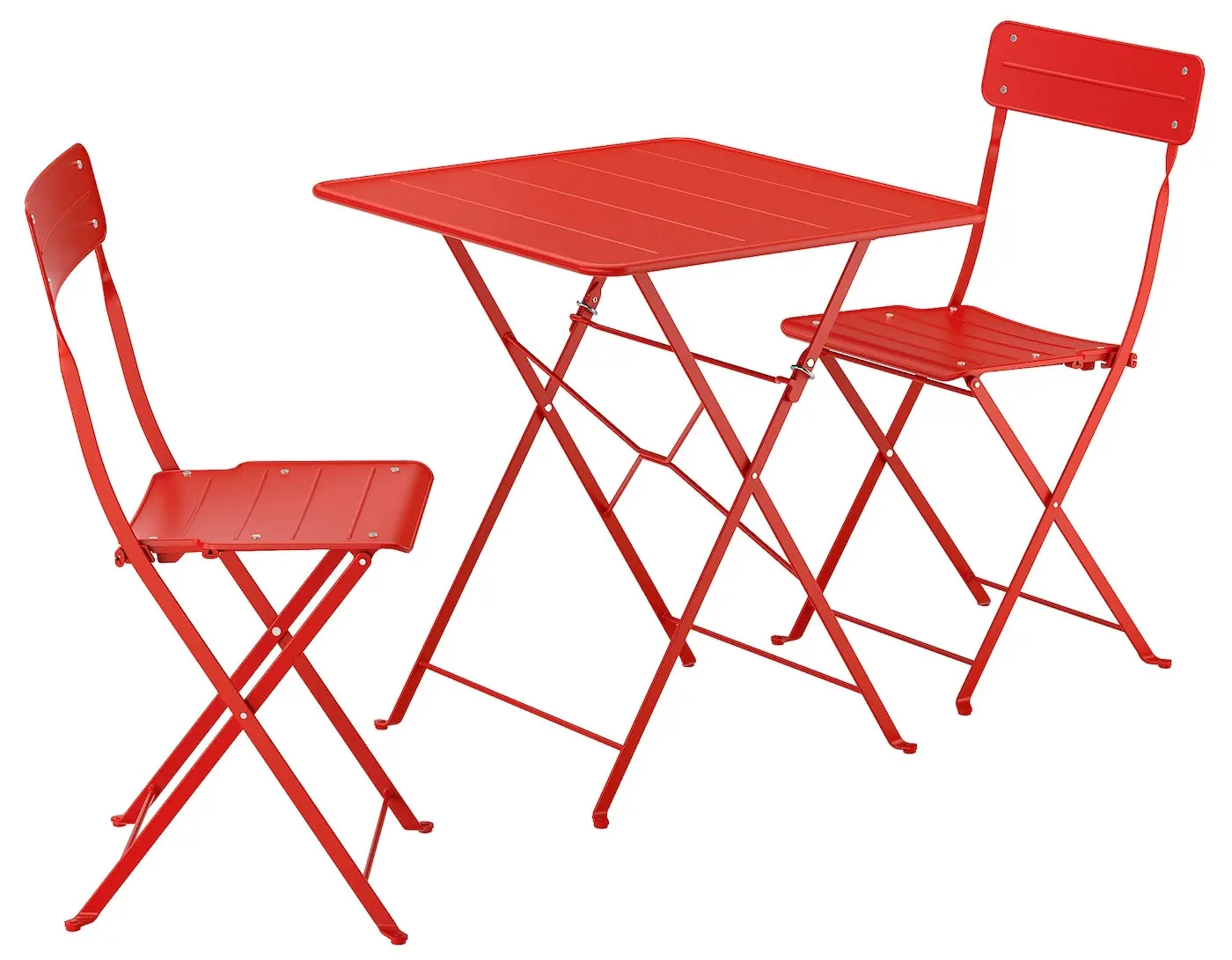 Комплект садовой мебели Ikea Sundso 2 стула/складные 65x65 (Светло-красный) - 2