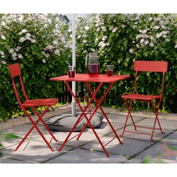 Комплект садовой мебели Ikea Sundso 2 стула/складные 65x65 (Светло-красный)