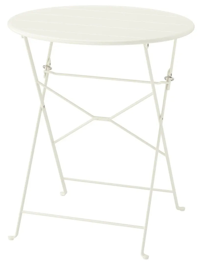 Set mobilier de gradina Ikea Sundso/Kuddarna 2 scaune/pliante 65 (Alb murdar/Gri deschis-bej)