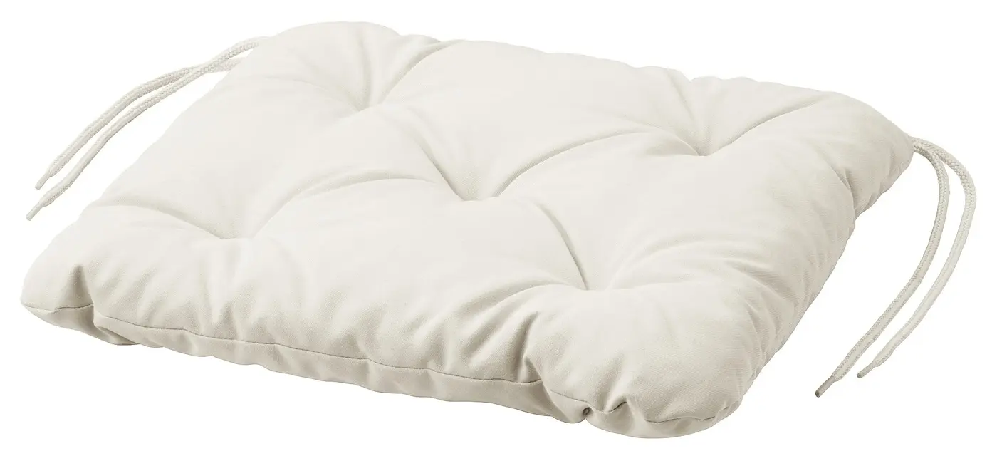 Set mobilier de gradina Ikea Sundso/Kuddarna 2 scaune/pliante 65 (Alb murdar/Gri deschis-bej)