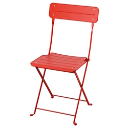 Set mobilier de gradina Ikea Sundso/Kuddarna 2 scaune/pliante 65x65 (Rosu deschis/Gri deschis-bej) Thumb