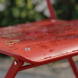 Set mobilier de gradina Ikea Sundso/Kuddarna 2 scaune/pliante 65x65 (Rosu deschis/Gri deschis-bej) Thumb