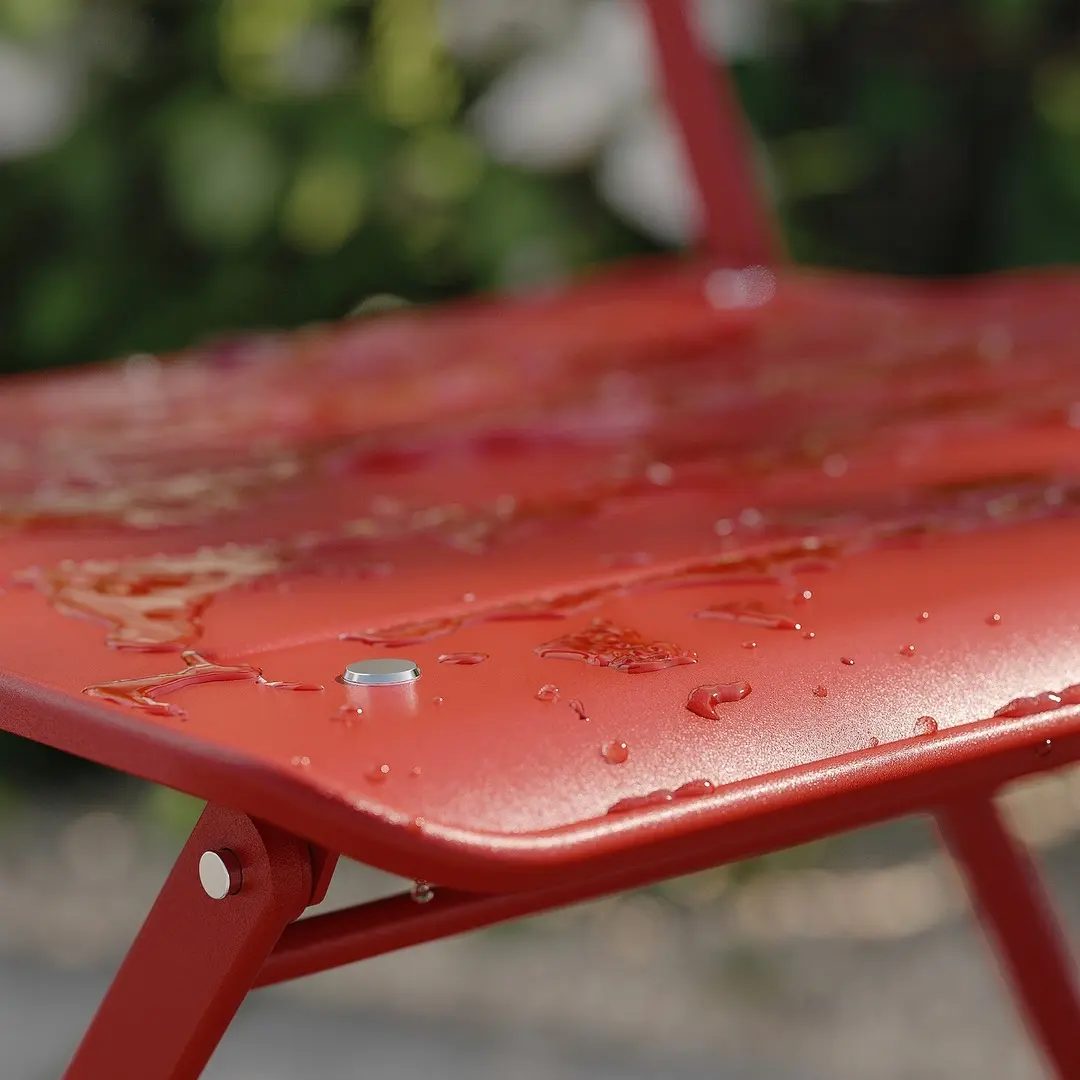 Set mobilier de gradina Ikea Sundso/Kuddarna 2 scaune/pliante 65x65 (Rosu deschis/Gri deschis-bej) - 6