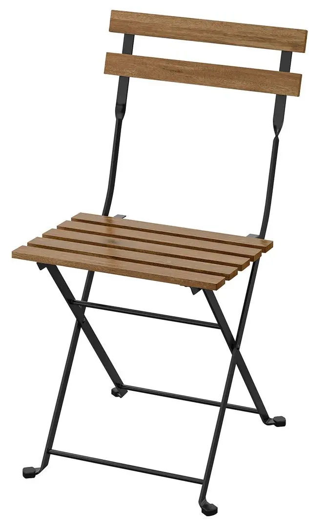 Set mobilier de gradina Ikea Tarno 2 scaune pliante (Negru/Maro Deschis Vopsit/Froson/Duvholmen Gri Inchis)