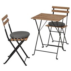 Set mobilier de gradina Ikea Tarno 2 scaune pliante (Negru/Maro Deschis Vopsit/Froson/Duvholmen Gri Inchis) Thumb