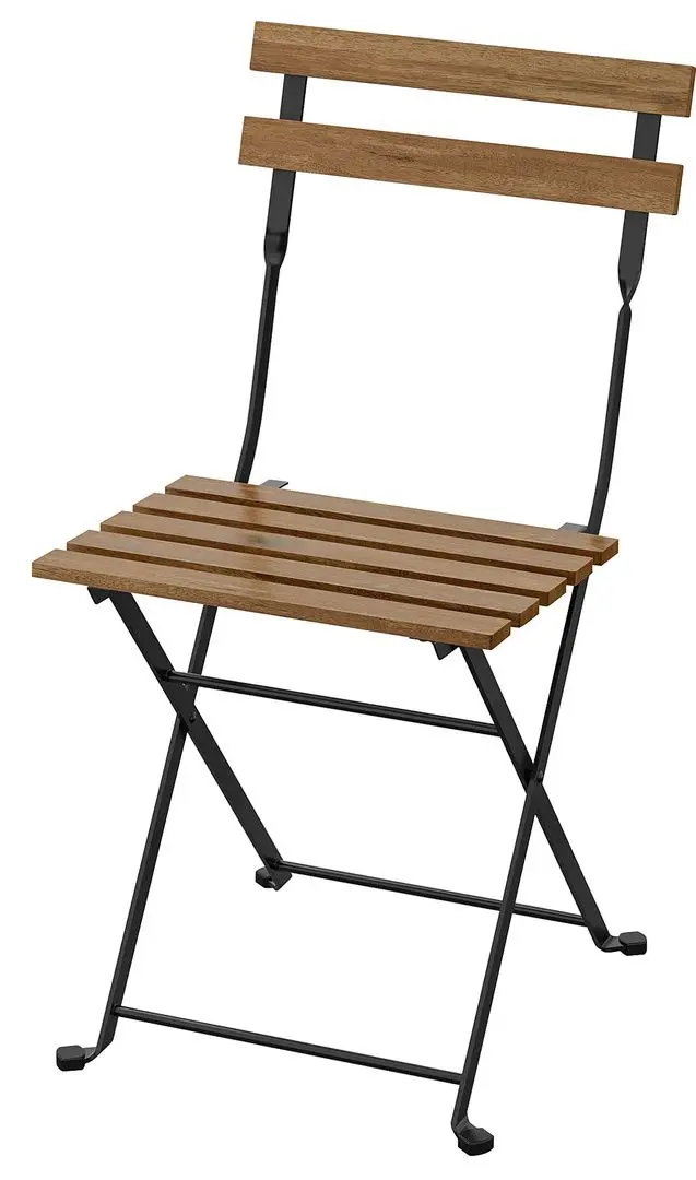 Комплект садовой мебели Ikea Tarno 4 стула (Черный/Светло-коричневая Морилка/Фресен/Дувхольмен Бежевый)