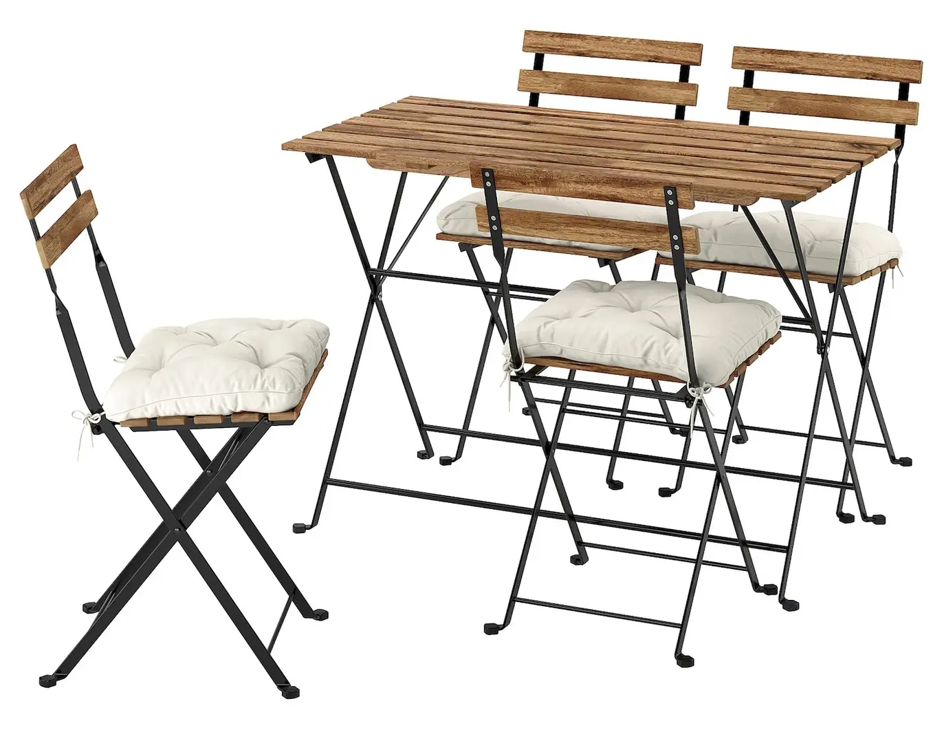 Set mobilier de gradina Ikea Tarno/Kuddarna 100x54 (Maro deschis/Gri deschis-bej)