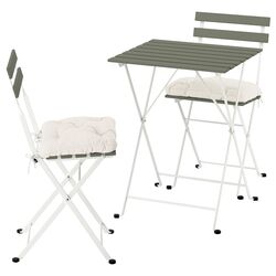 Set mobilier de gradina Ikea Tarno/Kuddarna 55x54 (Alb/Verde/Gri deschis-bej)