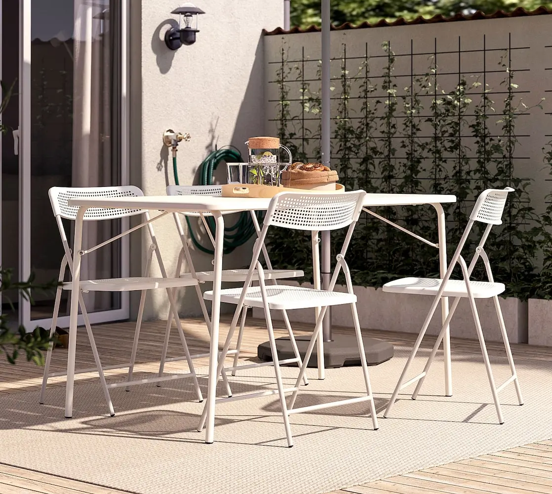 Set mobilier de gradina Ikea Torparo 130x74 (Alb)