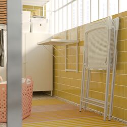 Set mobilier de gradina Ikea Torparo 2 scaune pliante 50cm (Alb/Gri) Thumb