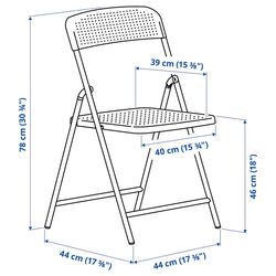 Set mobilier de gradina Ikea Torparo 2 scaune pliante 50cm (Alb/Gri) Thumb